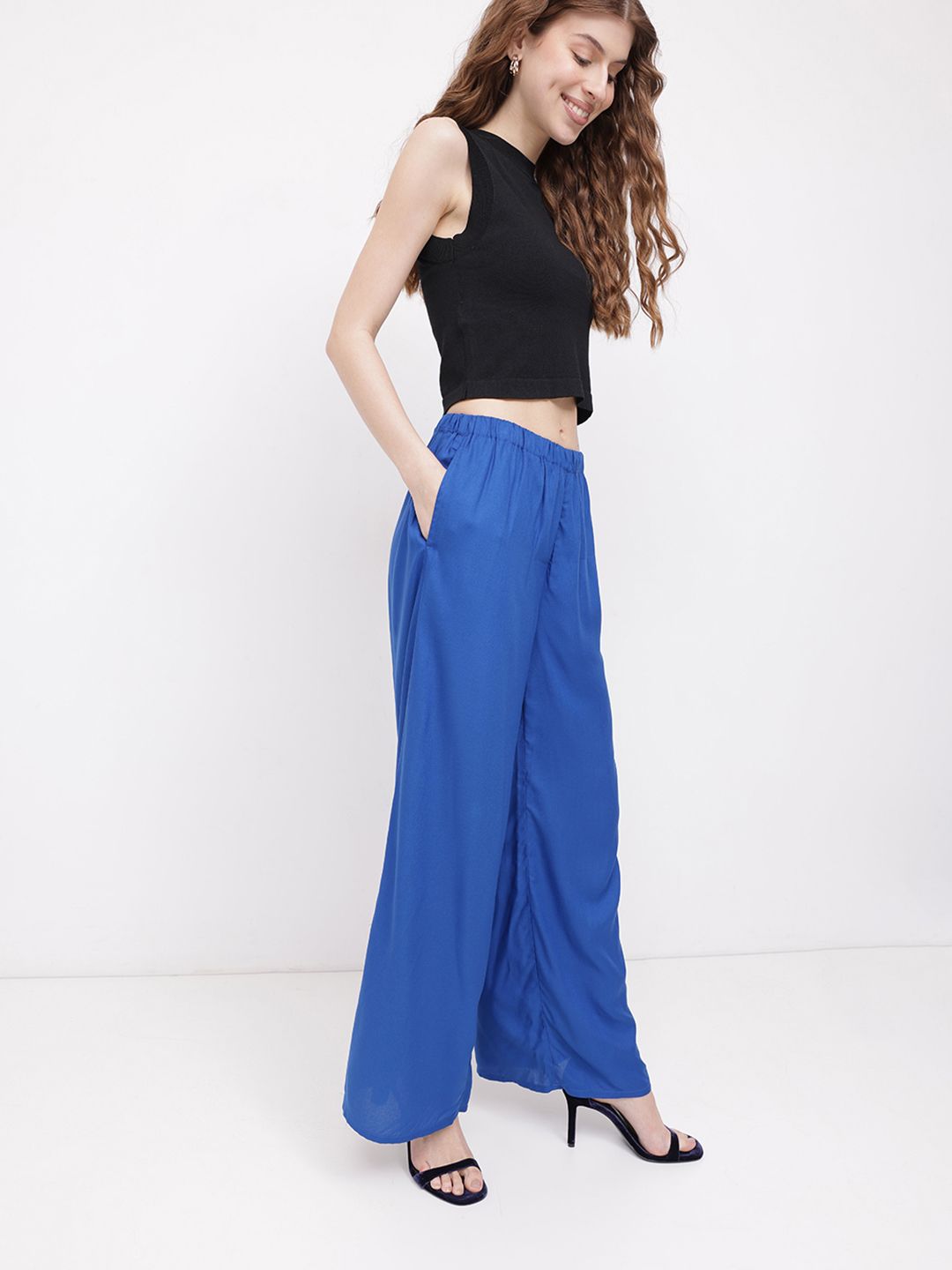 DressBerry Women Elevated Basics Wide Leg Trousers