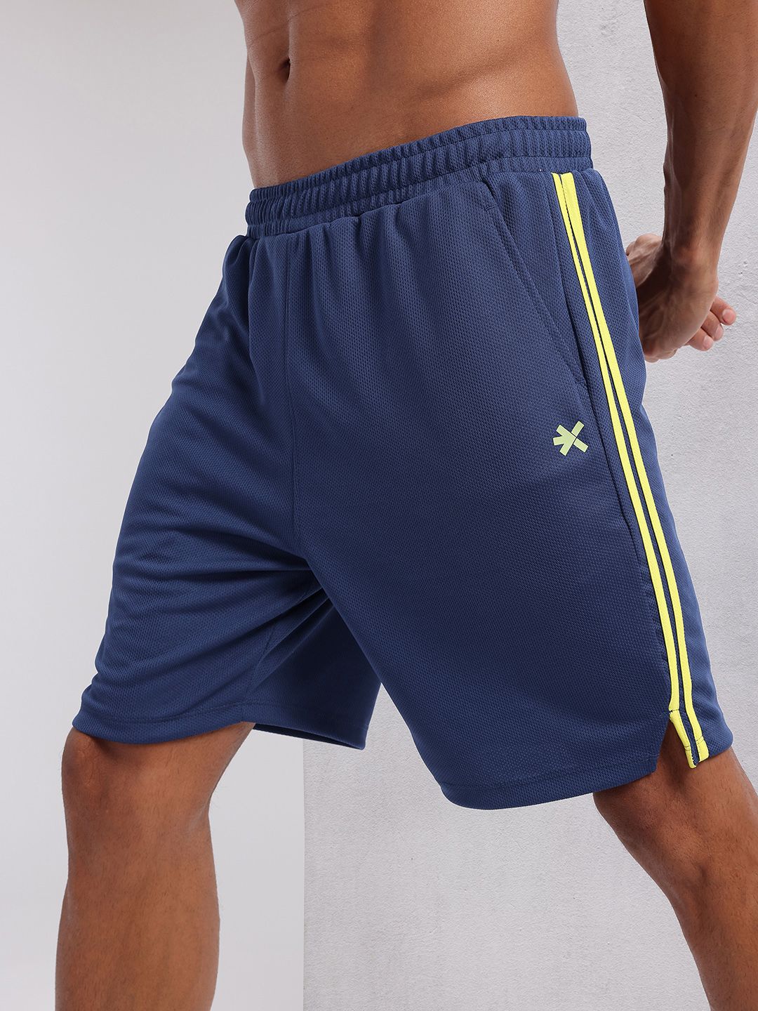 HRX by Hrithik Roshan Men Side-Striped Rapid-Dry Training Shorts