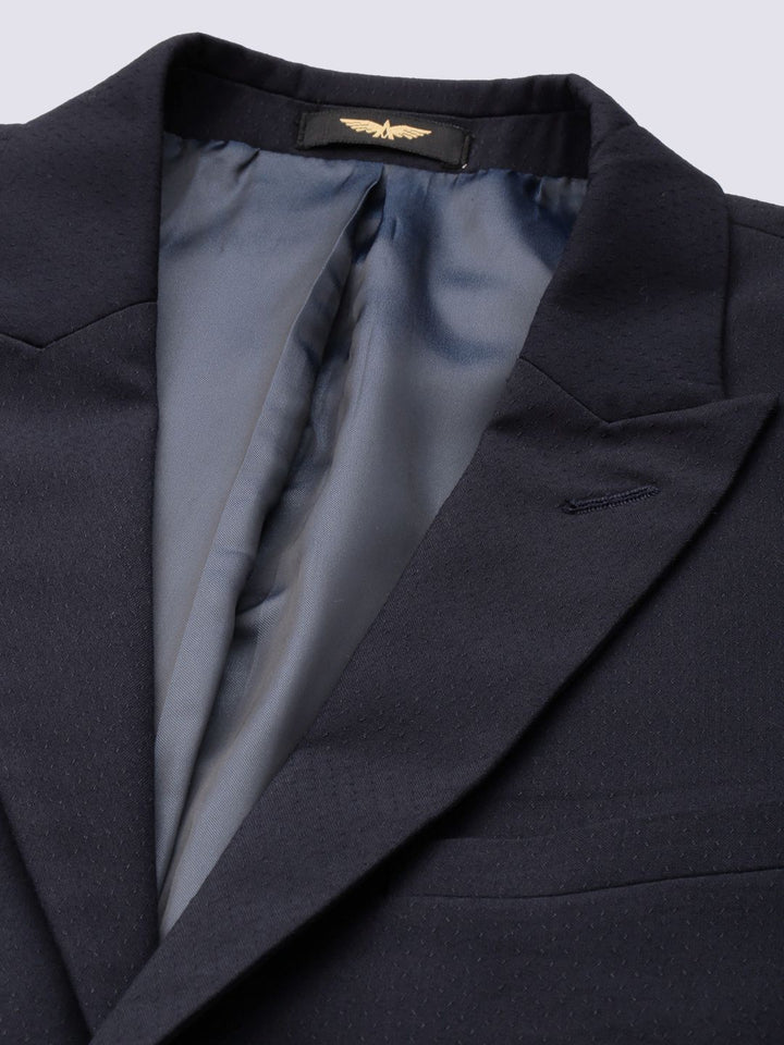 Park Avenue Self Design Single Breasted Super Slim Fit 3-Peice Suit