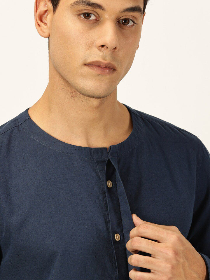 Thomas Scott Men Premium Cotton Linen Slim Fit Opaque Casual Shirt