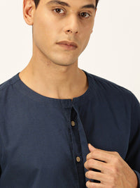 Thomas Scott Men Premium Cotton Linen Slim Fit Opaque Casual Shirt