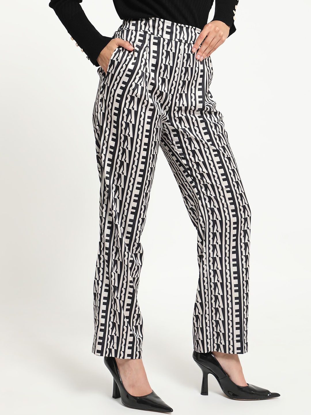 RAREISM Women Geometric Printed Trousers