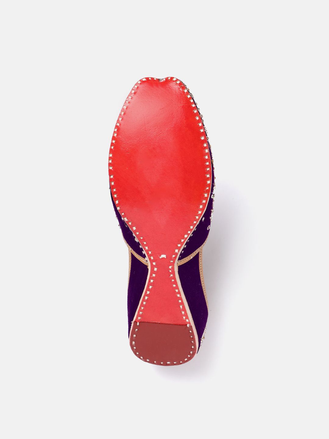 House of Pataudi Leather Embellished Ethnic Mojaris