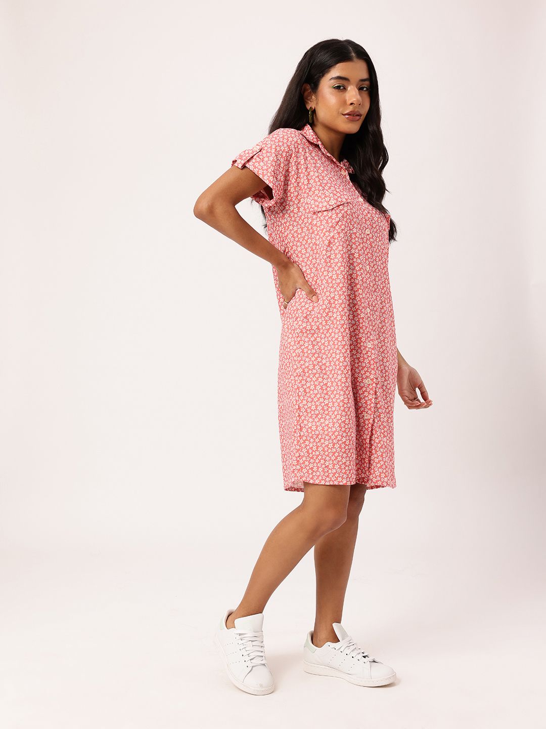 DressBerry Blooming Chic Shirt Style Dress