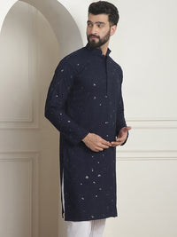 SOJANYA Sequinned Thread Work Mandarin Collar Kurta