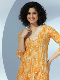 Libas Women Ethnic Motifs Printed Regular Pure Cotton Kurta with Trousers & With Dupatta