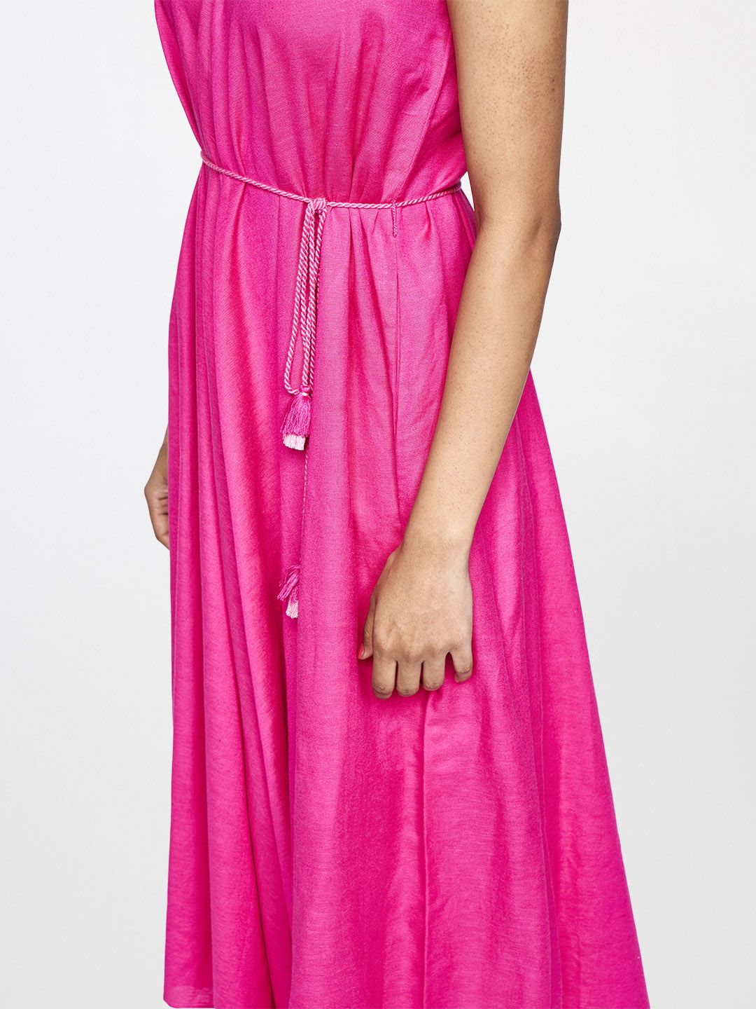 Global Desi Women Pink Solid Basic Jumpsuit