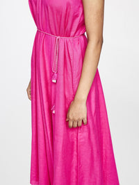 Global Desi Women Pink Solid Basic Jumpsuit