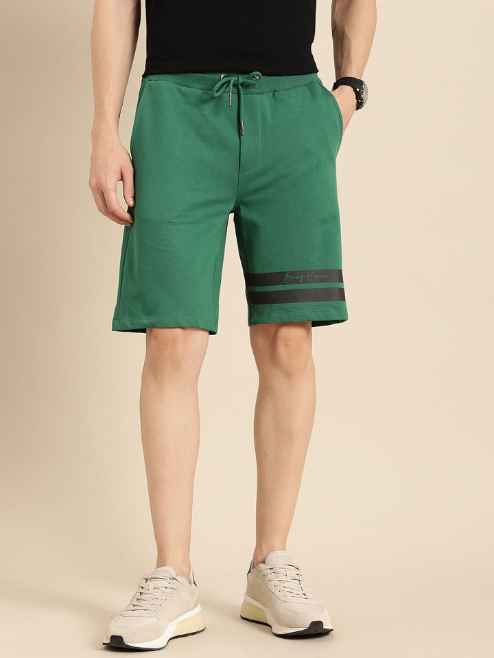 Being Human Men Pure Cotton Striped Shorts