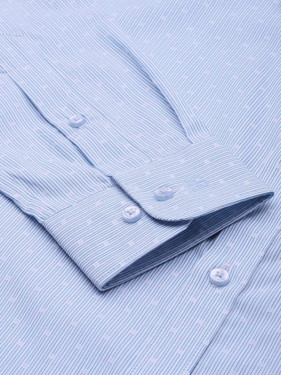 Raymond Pure Cotton Slim Fit Opaque Striped Formal Shirt