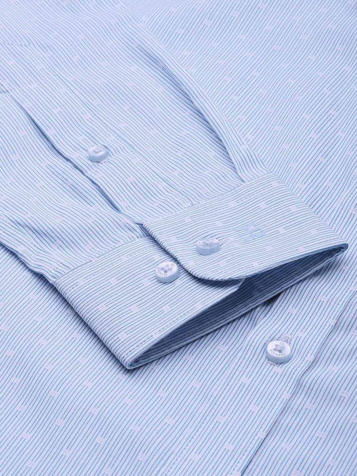 Raymond Pure Cotton Slim Fit Opaque Striped Formal Shirt
