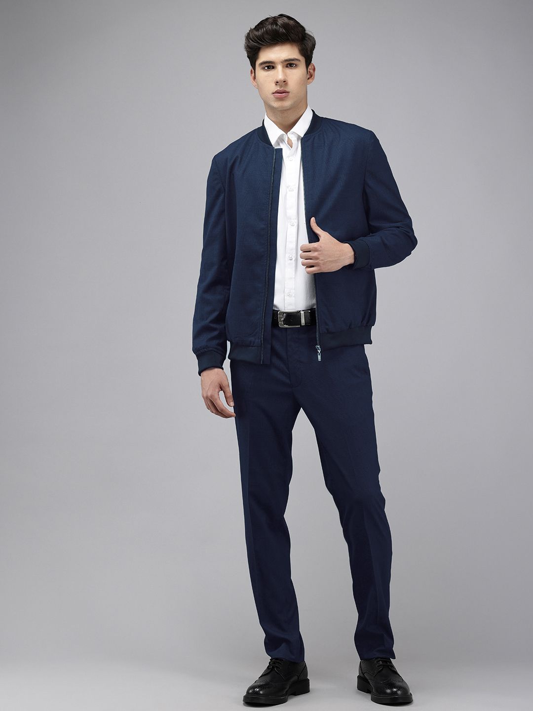 Park Avenue Checked Neo Fit 2 Piece Formal Suits