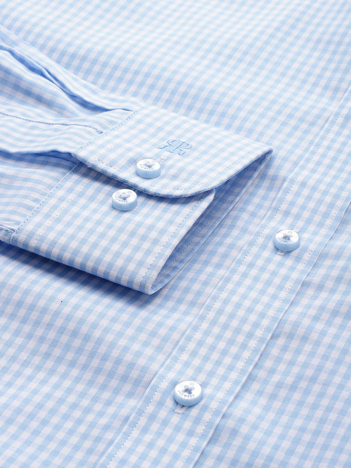Raymond Pure Cotton Slim Fit Checked Formal Shirt