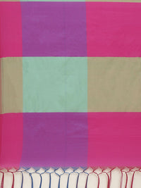 Saree mall Green & Blue Colourblocked Mangalagiri Saree