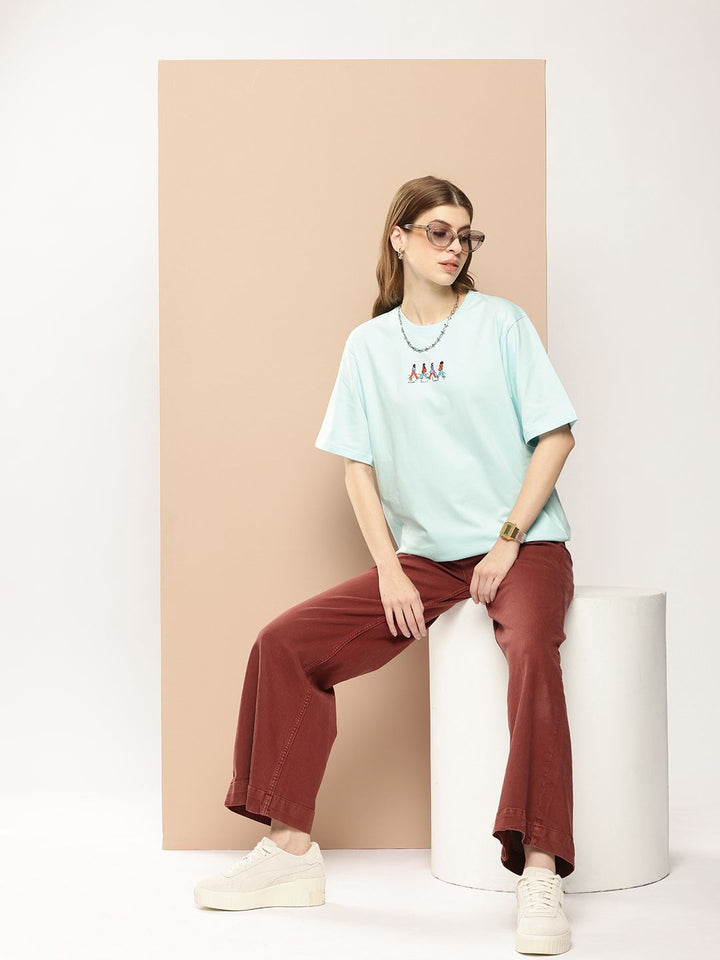 Difference of Opinion Printed Oversized Pure Cotton T-shirt