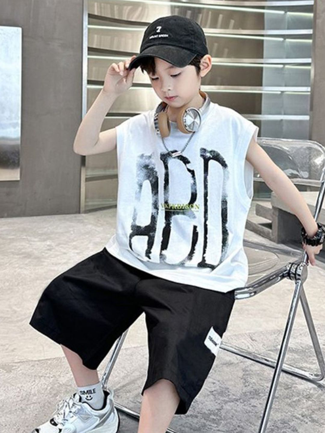 YK Boys Printed Round Neck Pure Cotton T-Shirt With Shorts