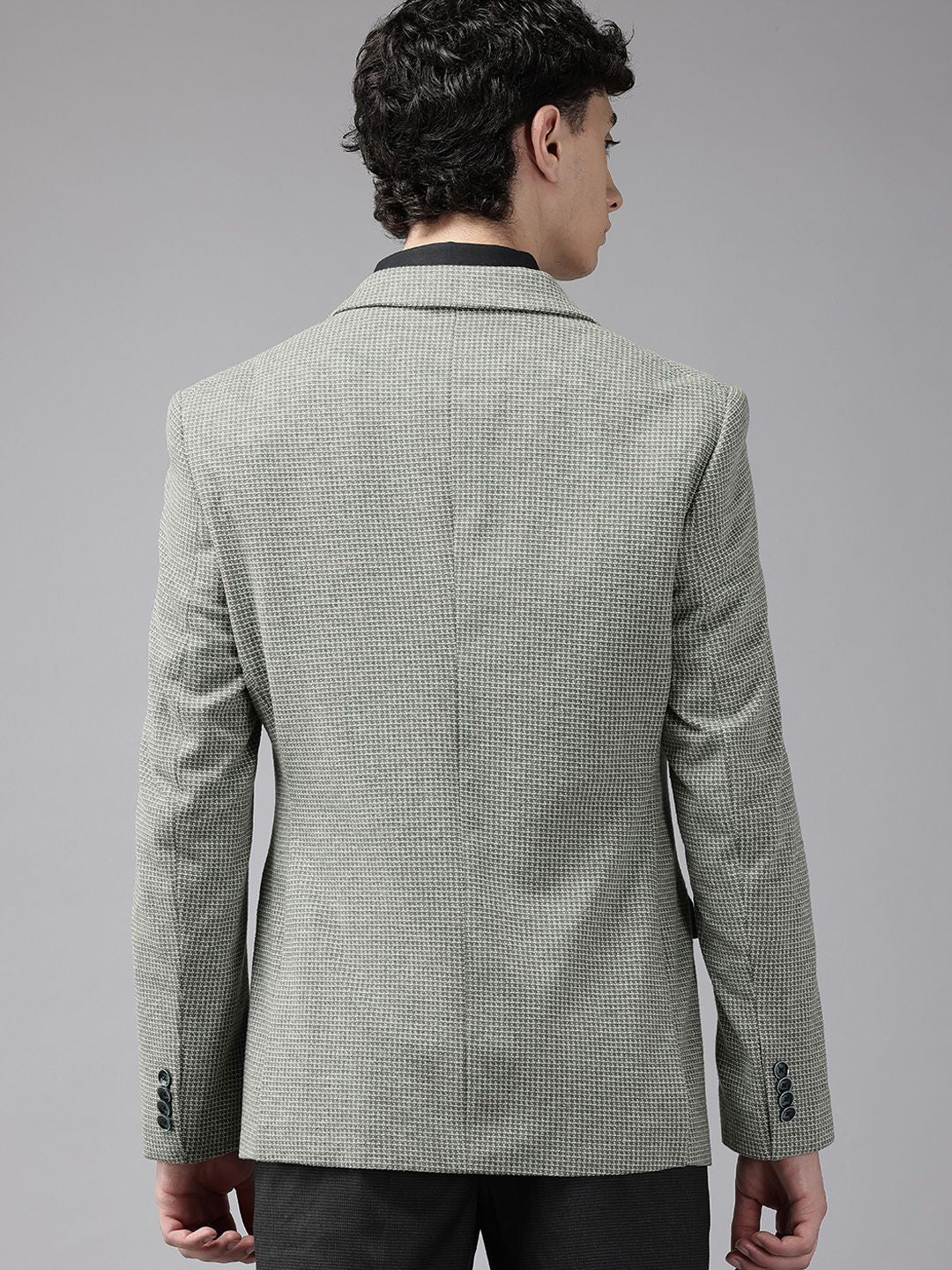 Park Avenue Woven Design Super Slim Fit Blazer
