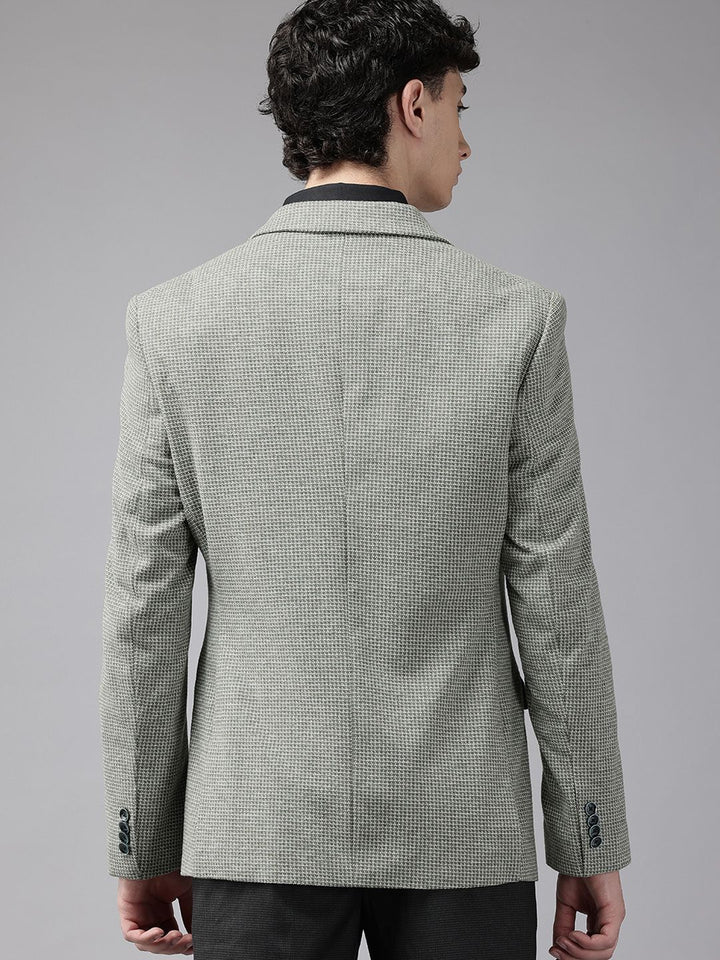 Park Avenue Woven Design Super Slim Fit Blazer