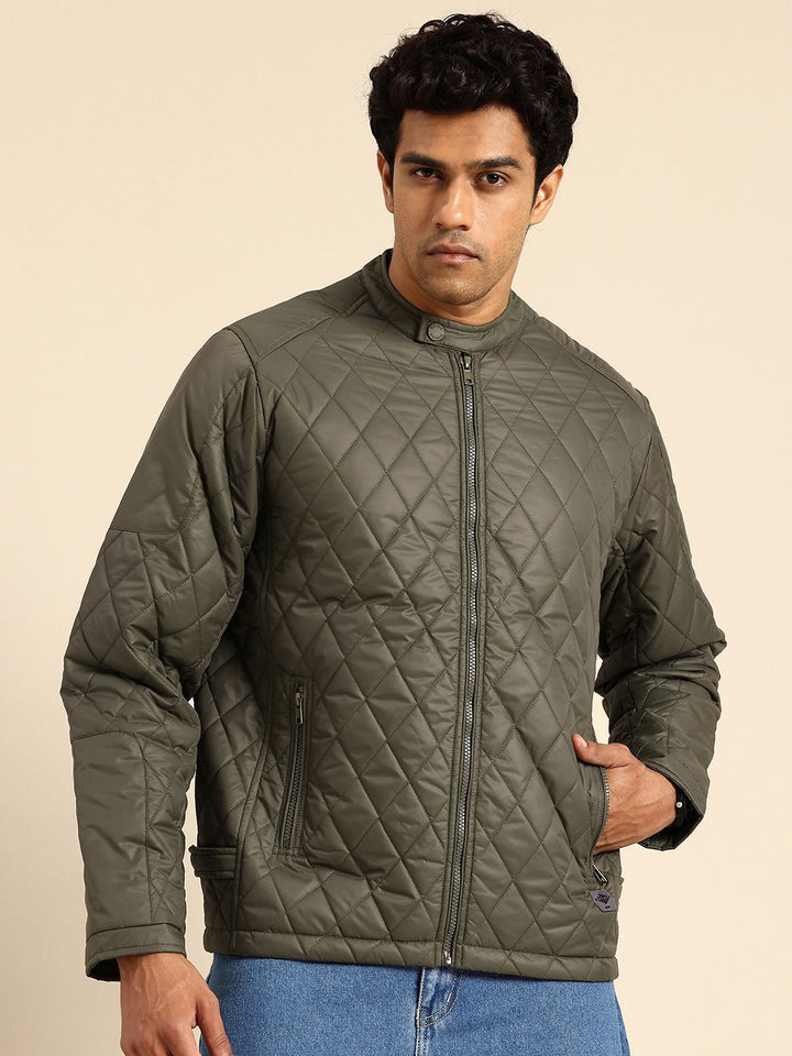 Being Human Double Collar Quilted Jacket