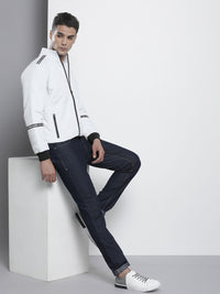 The Indian Garage Co Men Zip-Front Bomber Jacket with Zip Pockets