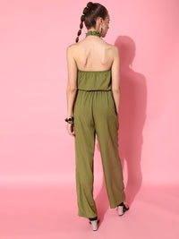 STREET 9 Women Olive Solid Jumpsuit