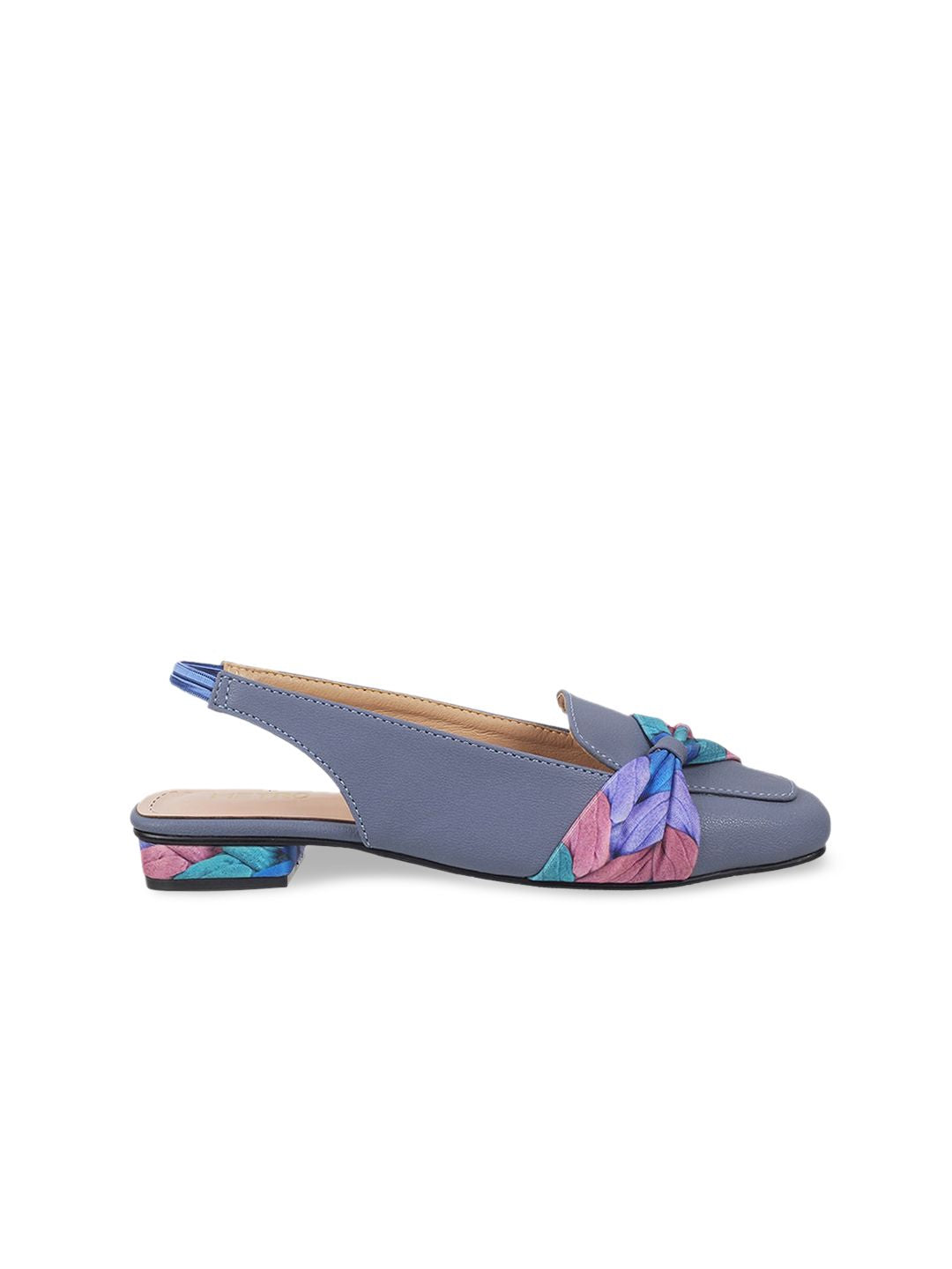 Metro Printed Block Mules With Bows