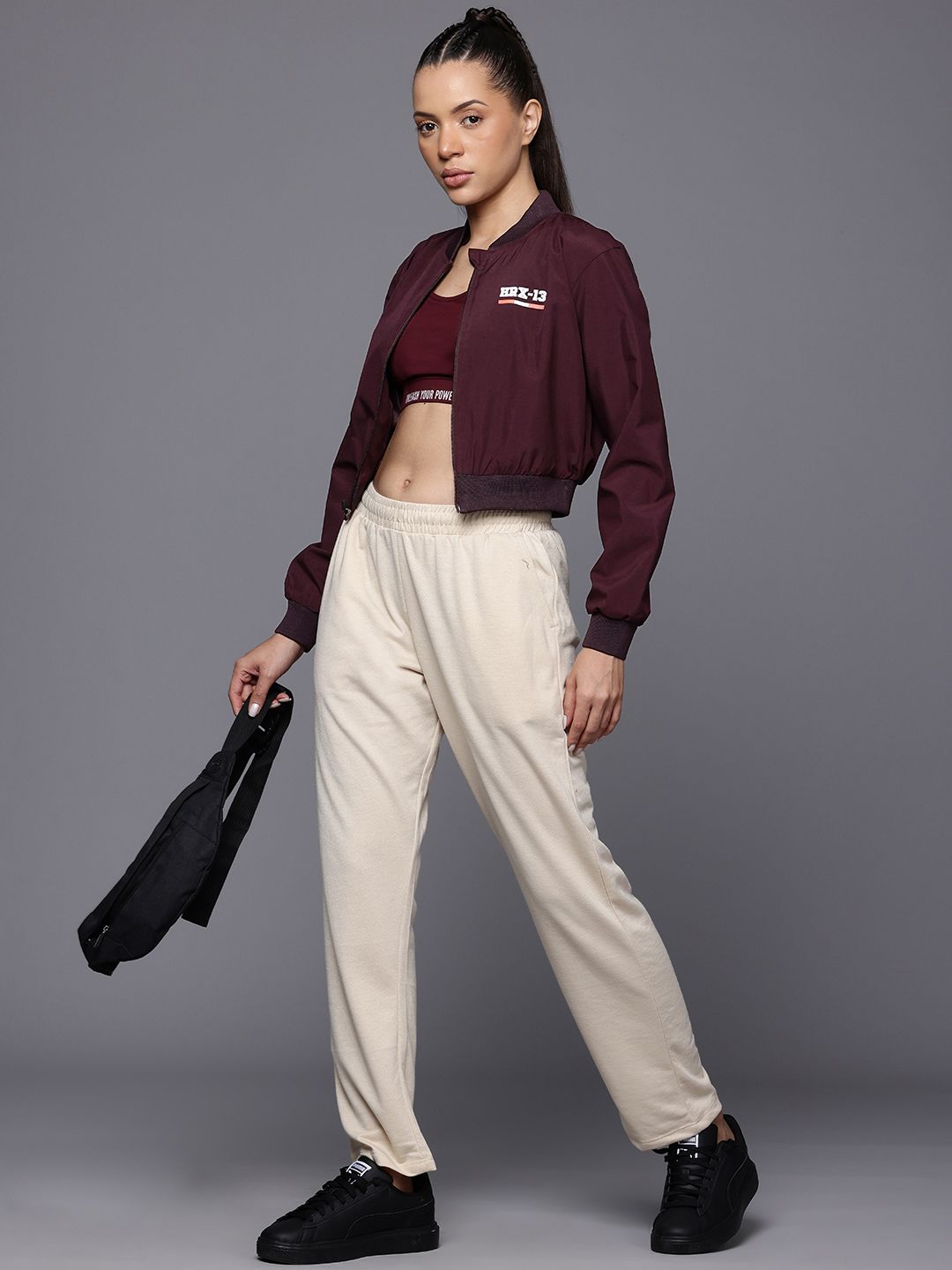 HRX by Hrithik Roshan Crop Bomber Jacket