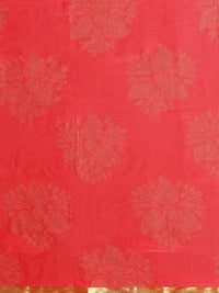 Saree mall Peach-Coloured & Gold-Toned Zari Sarees