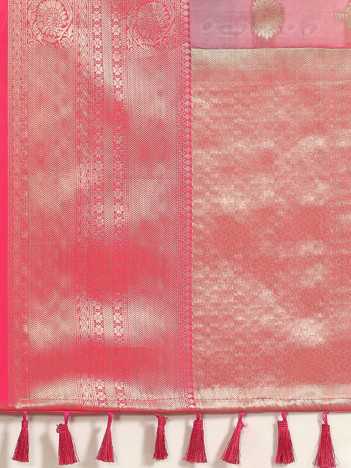 Silk Land Woven Kalamkari Art Silk Chanderi Digital Print Saree