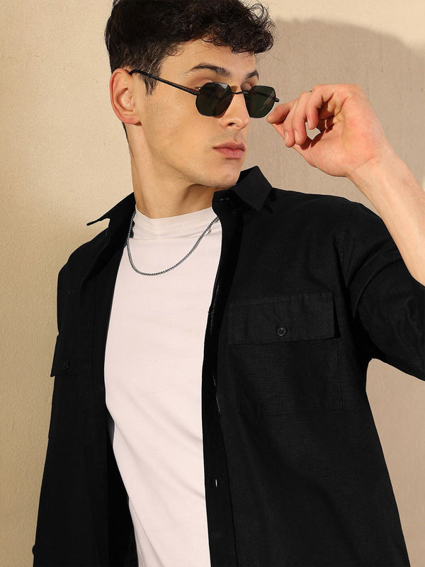 DENNISON Men Double Pocket Shirt