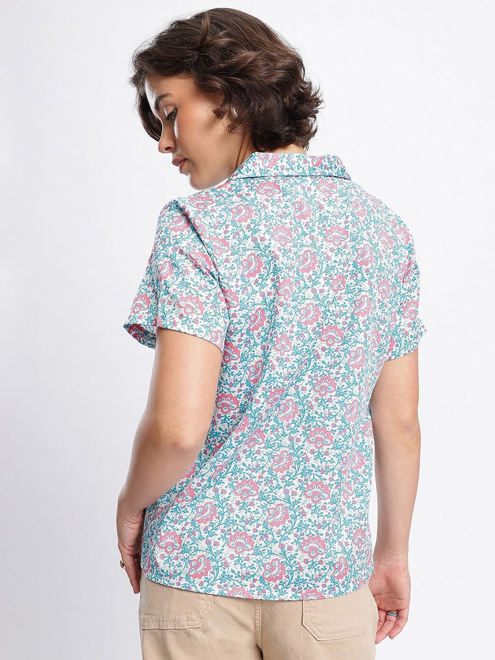 DressBerry Garden Vibes Floral Print Shirt