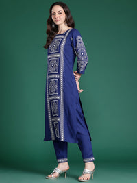 Indo Era Floral Printed Regular Kurta with Trousers