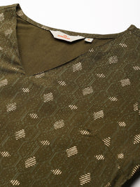 Anouk Geometric Printed Straight Kurta