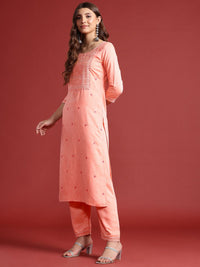 Anouk Indie Florals Embroidered Kurta with Trousers & Dupatta