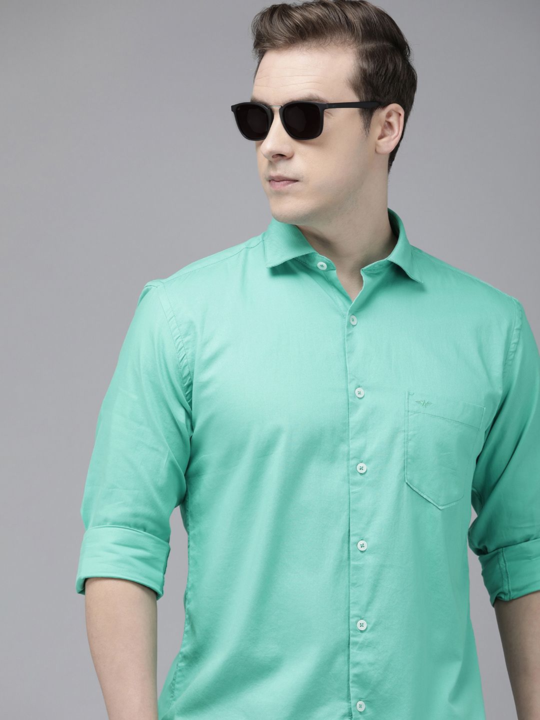 Park Avenue Pure Cotton Solid Slim Fit Casual Shirt