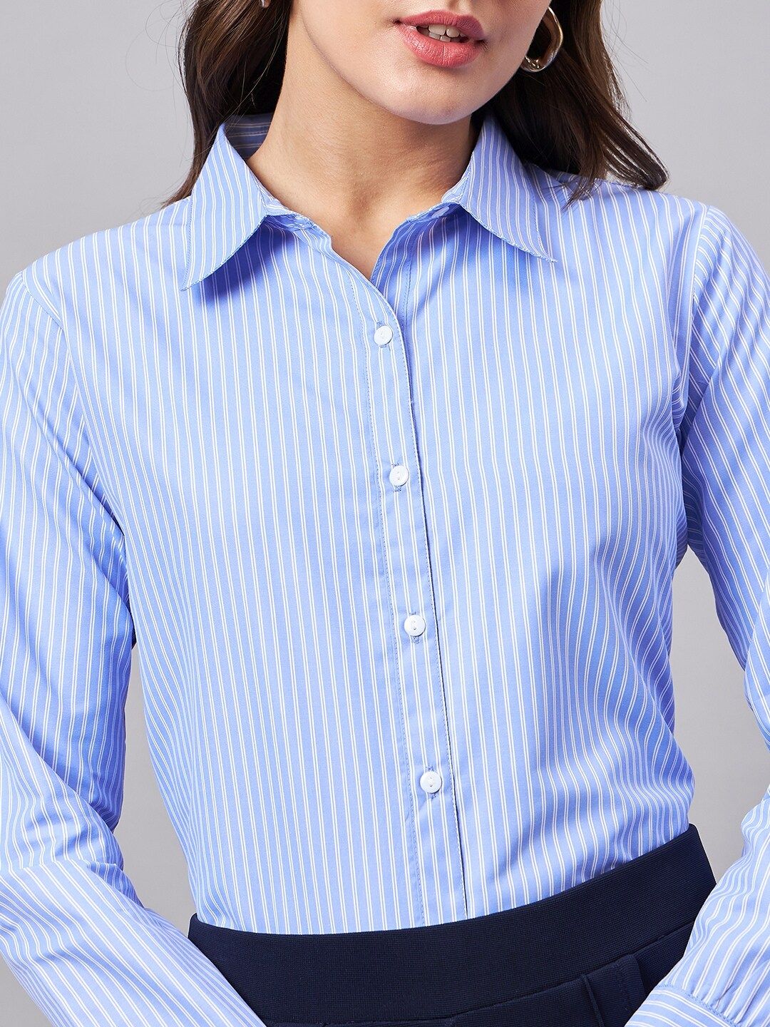 Style Quotient Smart Vertical Stripes Formal Shirt