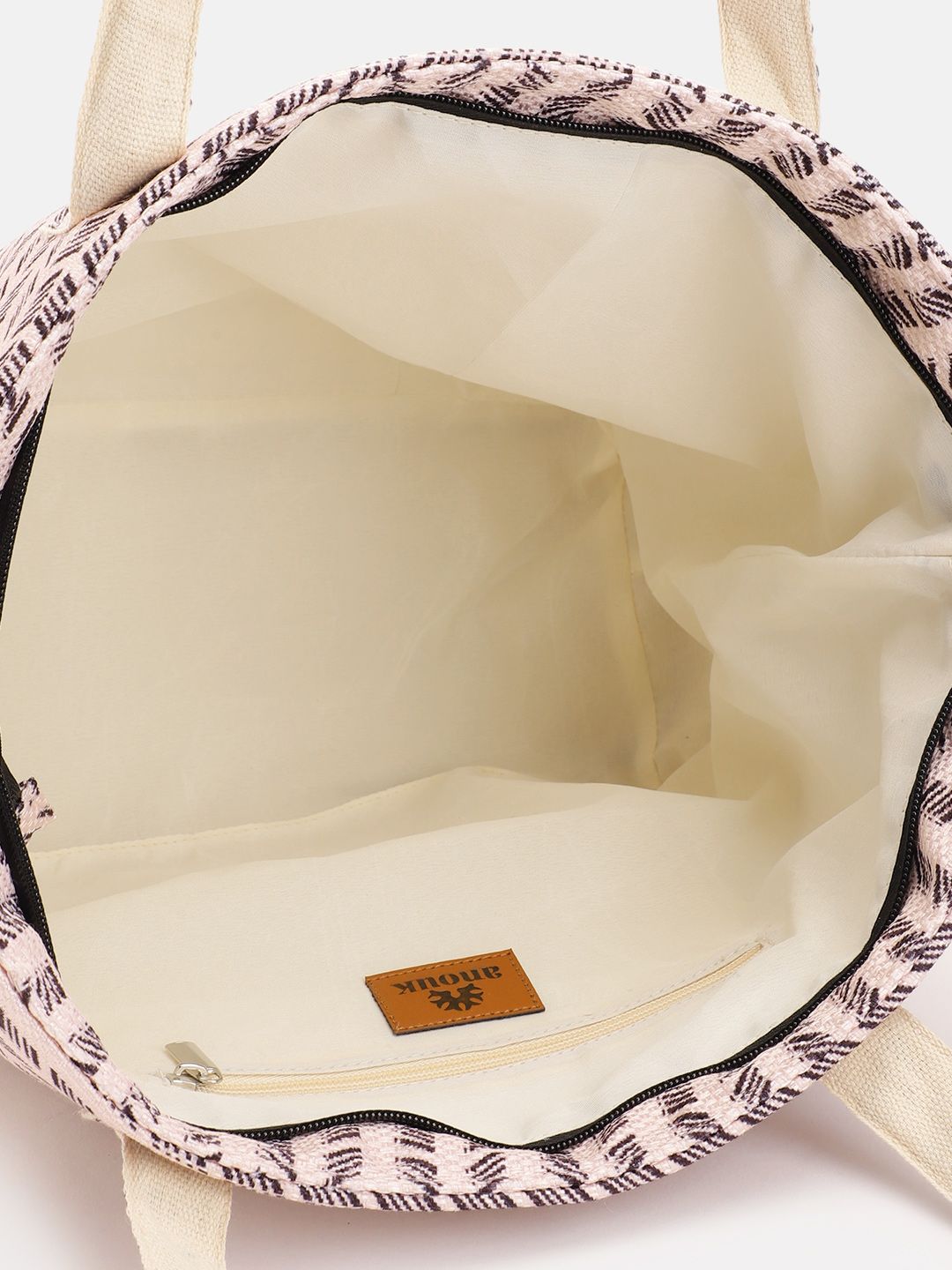 Anouk Geometric Self Design Structured Shoulder Bag