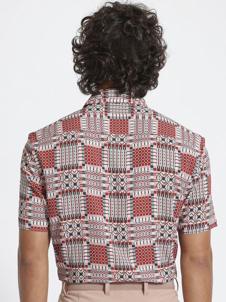 RARE RABBIT Men Boxem Slim Fit Ethnic Motifs Printed Shirt