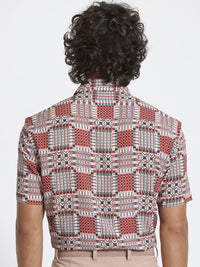 RARE RABBIT Men Boxem Slim Fit Ethnic Motifs Printed Shirt