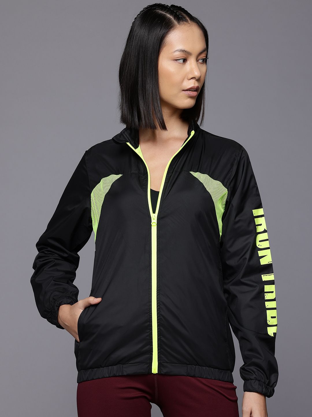 HRX by Hrithik Roshan Typography Printed Training Sporty Jacket