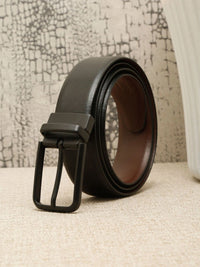 Teakwood Leathers Men Textured Leather Reversible Belt