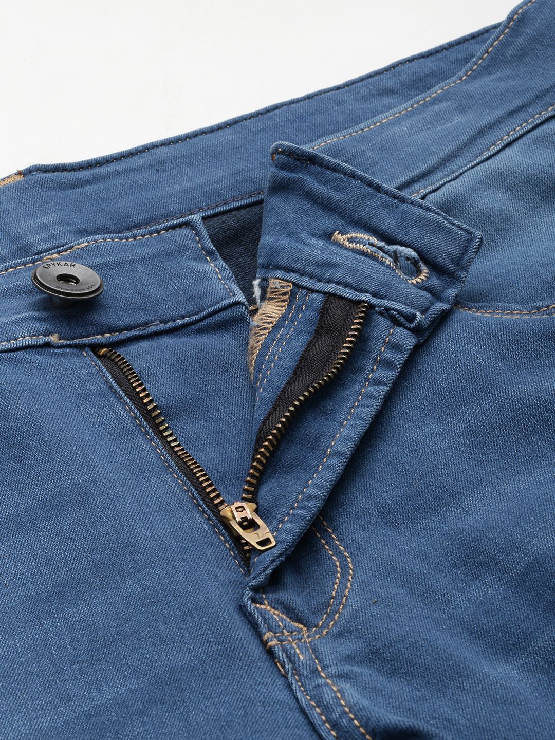 SPYKAR Men Skinny Slim Fit Low-Rise Light Fade Stretchable Jeans