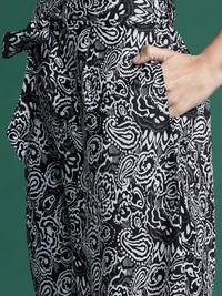 DressBerry Women Ethnic Motifs Printed Smocked Top with Trousers Co-Ord Set