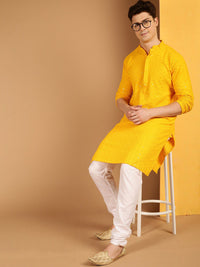 SOJANYA Ethnic Motif Embroidered Thread Work Pure Cotton Kurta