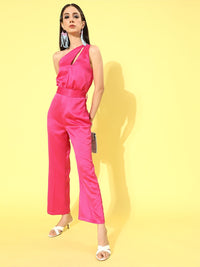 STREET 9 Fuchsia Pink Basic Jumpsuit
