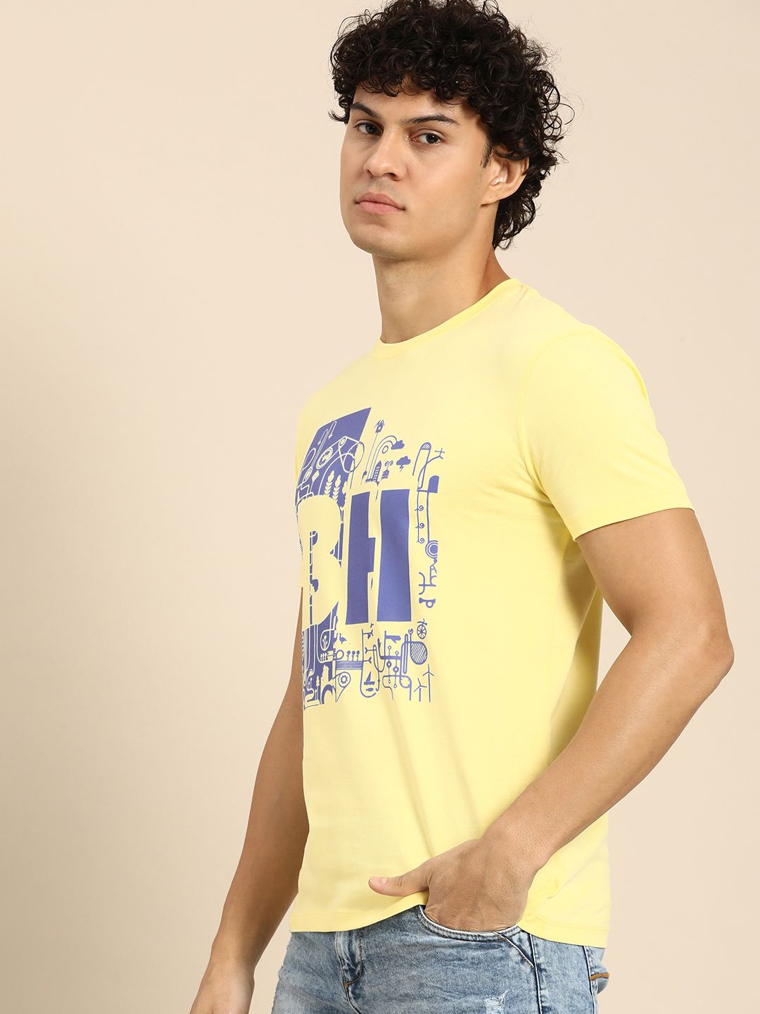 Being Human Typography Printed Pure Cotton T-shirt