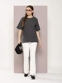 DILLINGER Women Pure Cotton  Oversized T-shirt