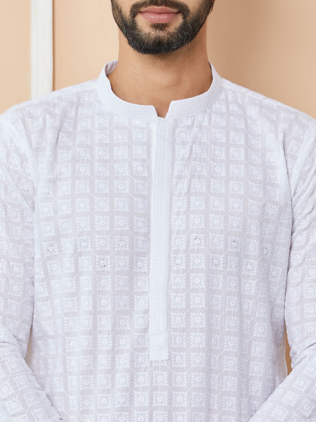 See Designs Ethnic Motifs Embroidered Chikankari Pure Cotton Straight Kurta