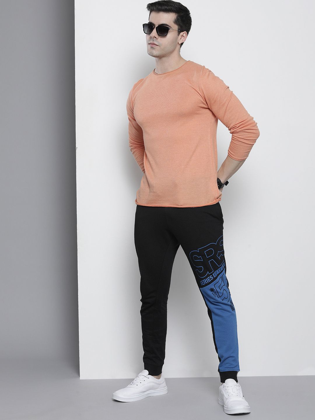 The Indian Garage Co Men Typography Slim Fit Joggers