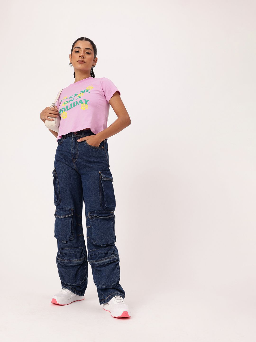 DressBerry Blissful Getaway Printed Crop T-shirt